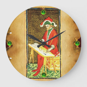 ANTIQUE RENAISSANCE TAROTS 1 /THE MAGICIAN LARGE CLOCK