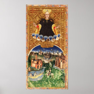 ANTIQUE RENAISSANCE TAROTS 21 / THE WORLD POSTER