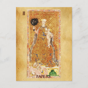 ANTIQUE RENAISSANCE TAROTS 2 / PAPESS ( CHARITY ) POSTCARD