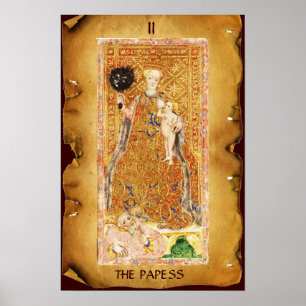 ANTIQUE RENAISSANCE TAROTS 2 / THE PAPESS POSTER