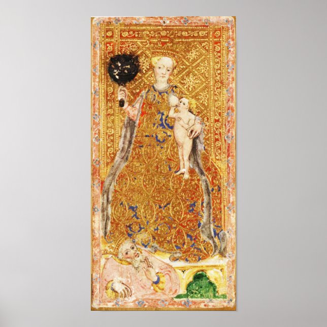 ANTIQUE RENAISSANCE TAROTS  2 / THE PAPESS POSTER (Front)