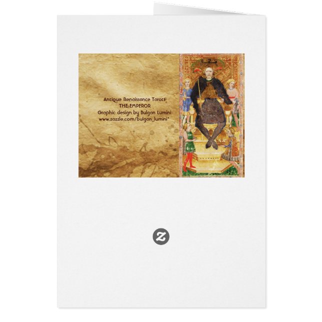 ANTIQUE RENAISSANCE TAROTS 4 / THE EMPEROR CARDS (Back)