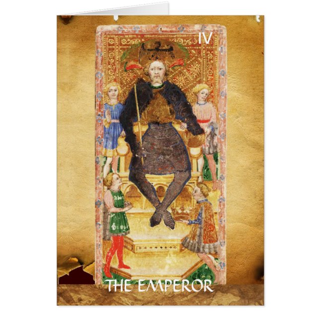 ANTIQUE RENAISSANCE TAROTS 4 / THE EMPEROR CARDS (Front)