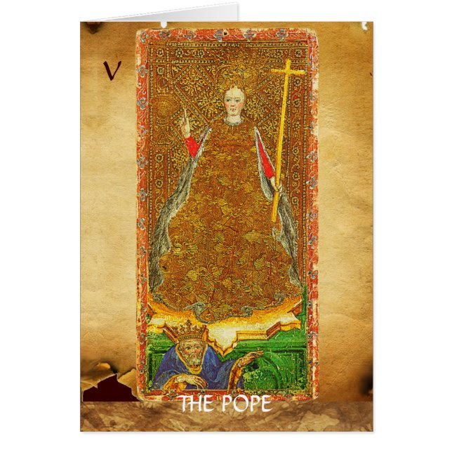 ANTIQUE RENAISSANCE TAROTS 5 / THE POPE CARDS (Front)