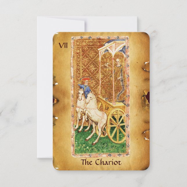 ANTIQUE RENAISSANCE TAROTS 7 / THE CHARIOT ANNOUNCEMENT (Front)