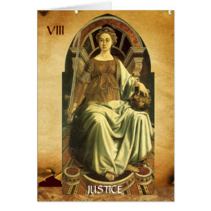 ANTIQUE RENAISSANCE TAROTS 8 / JUSTICE CARDS