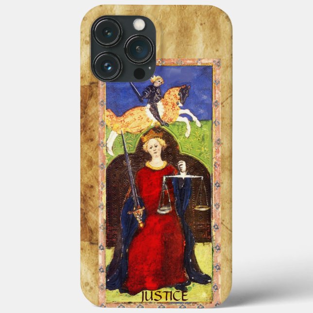 ANTIQUE RENAISSANCE TAROTS 8 / JUSTICE Case-Mate iPhone CASE (Back)