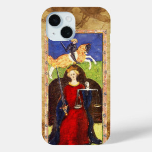 ANTIQUE RENAISSANCE TAROTS 8 / JUSTICE iPhone 15 CASE