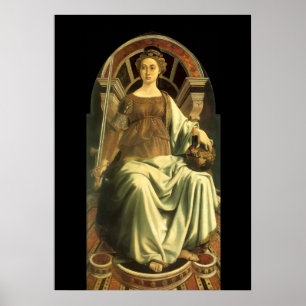 ANTIQUE RENAISSANCE TAROTS  8 / JUSTICE POSTER