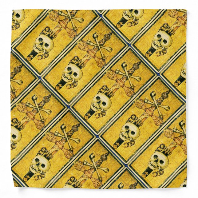 ANTIQUE RENAISSANCE TAROTS ,ACE OF SWORDS BANDANA (Front)