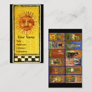 ANTIQUE RENAISSANCE TAROTS AND THE SUN BUSINESS CARD