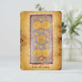 ANTIQUE RENAISSANCE TAROTS  / FIVE OF COINS (Standing Front)