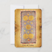 ANTIQUE RENAISSANCE TAROTS / FIVE OF COINS (Front)