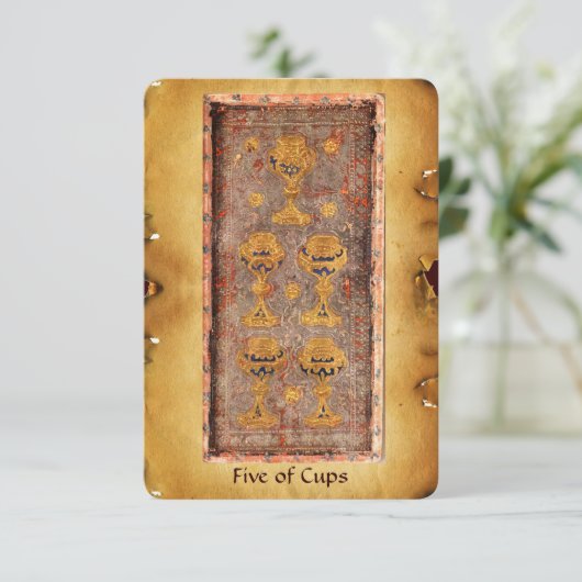 ANTIQUE RENAISSANCE TAROTS / FIVE OF CUPS (Standing Front)