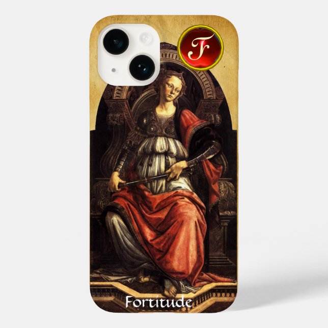 ANTIQUE RENAISSANCE TAROTS, FORTITUDE- STRENGHT Case-Mate iPhone CASE (Back)