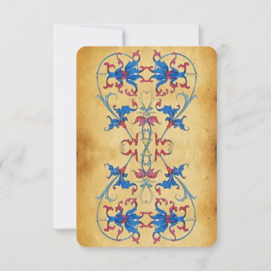 ANTIQUE RENAISSANCE TAROTS / FOUR OF CUPS (Back)