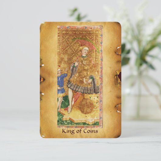 ANTIQUE RENAISSANCE TAROTS / KING OF COINS (Standing Front)