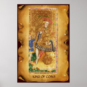 ANTIQUE RENAISSANCE TAROTS /KING OF COINS POSTER
