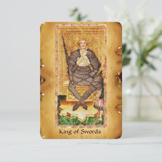 ANTIQUE RENAISSANCE TAROTS / KING OF SWORDS (Standing Front)