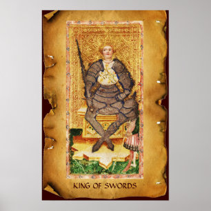 ANTIQUE RENAISSANCE TAROTS / KING OF SWORDS POSTER
