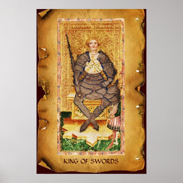 ANTIQUE RENAISSANCE TAROTS  / KING OF SWORDS POSTER (Front)