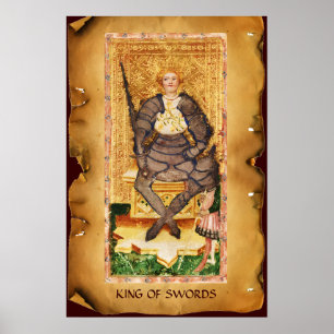 ANTIQUE RENAISSANCE TAROTS  / KING OF SWORDS POSTER