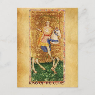ANTIQUE RENAISSANCE TAROTS / KING OF THE COINS POSTCARD