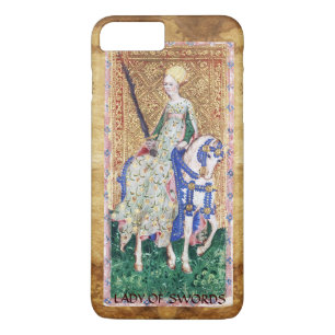 ANTIQUE RENAISSANCE TAROTS  / LADY OF SWORDS iPhone 8 PLUS/7 PLUS CASE