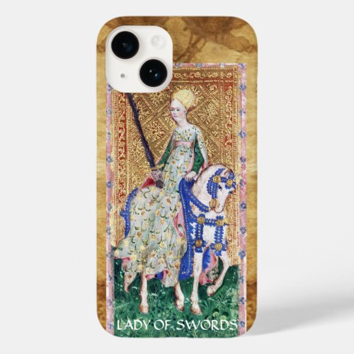 ANTIQUE RENAISSANCE TAROTS   LADY OF SWORDS Case_Mate iPhone 14 CASE