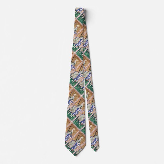 ANTIQUE RENAISSANCE TAROTS  / LADY OF SWORDS NECK TIE (Front)