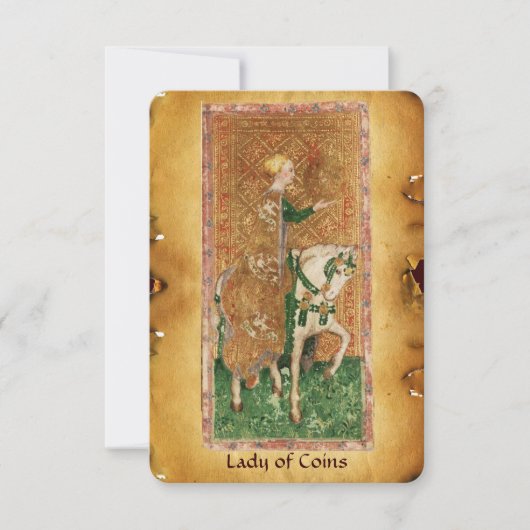 ANTIQUE RENAISSANCE TAROTS / LADY OF THE COINS (Front)