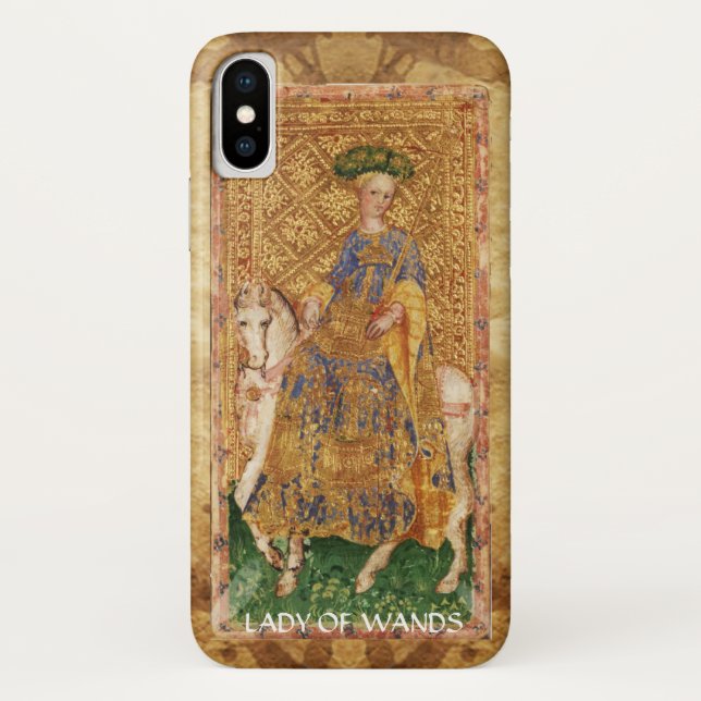 ANTIQUE RENAISSANCE TAROTS  / LADY OF WANDS Case-Mate iPhone CASE (Back)