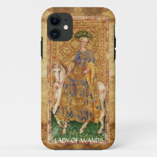 ANTIQUE RENAISSANCE TAROTS / LADY OF WANDS iPhone 11 CASE