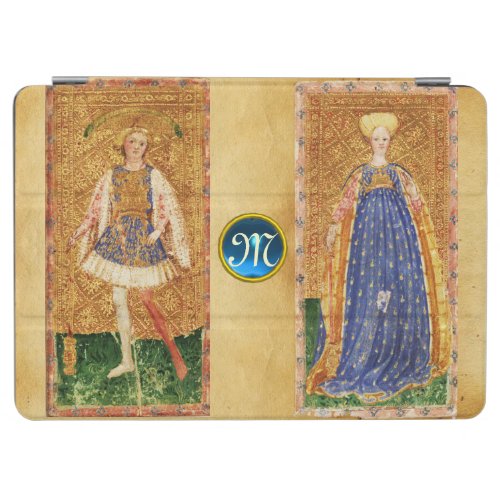 ANTIQUE RENAISSANCE TAROTS MAID AND PAGE OF WANDS iPad AIR COVER