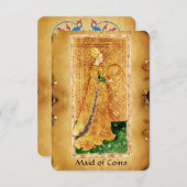 ANTIQUE RENAISSANCE TAROTS / MAID OF COINS (Front/Back)