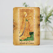 ANTIQUE RENAISSANCE TAROTS / MAID OF COINS (Standing Front)
