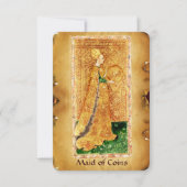 ANTIQUE RENAISSANCE TAROTS / MAID OF COINS (Front)