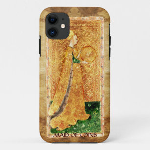 ANTIQUE RENAISSANCE TAROTS  / MAID OF COINS iPhone 11 CASE