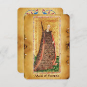 ANTIQUE RENAISSANCE TAROTS  / MAID OF SWORDS (Front/Back)