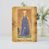 ANTIQUE RENAISSANCE TAROTS  / MAID OF THE WANDS (Standing Front)