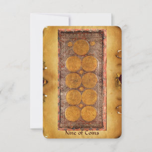 ANTIQUE RENAISSANCE TAROTS / NINE OF COINS