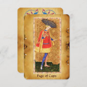 ANTIQUE RENAISSANCE TAROTS  / PAGE OF CUPS (Front/Back)