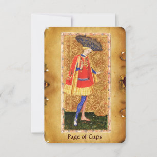 ANTIQUE RENAISSANCE TAROTS / PAGE OF CUPS