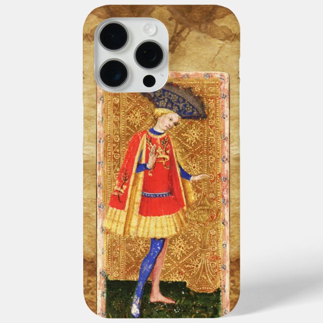 ANTIQUE RENAISSANCE TAROTS  / PAGE OF CUPS Case-Mate iPhone CASE (Back)