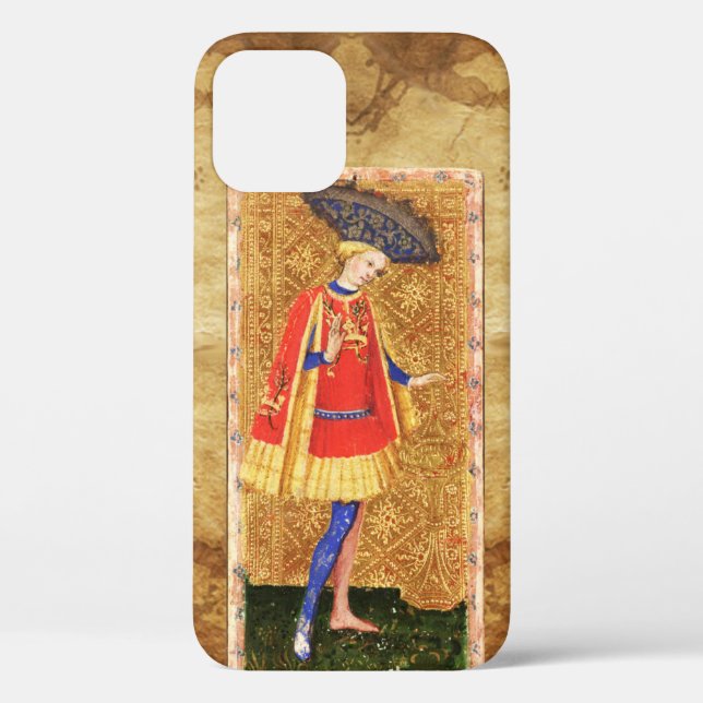 ANTIQUE RENAISSANCE TAROTS  / PAGE OF CUPS Case-Mate iPhone CASE (Back)