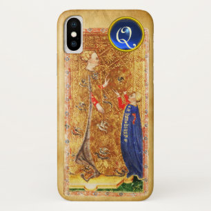 ANTIQUE RENAISSANCE TAROTS,QUEEN OF COINS Monogram iPhone X Case
