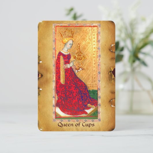 ANTIQUE RENAISSANCE TAROTS / QUEEN OF CUPS (Standing Front)