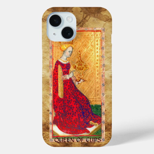 ANTIQUE RENAISSANCE TAROTS  / QUEEN OF CUPS Case-Mate iPhone CASE (Back)