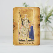 ANTIQUE RENAISSANCE TAROTS  / QUEEN OF SWORDS (Standing Front)