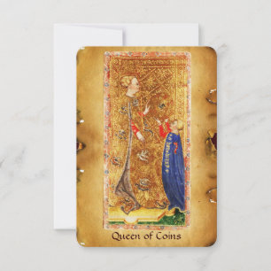 ANTIQUE RENAISSANCE TAROTS / QUEEN OF THE COINS